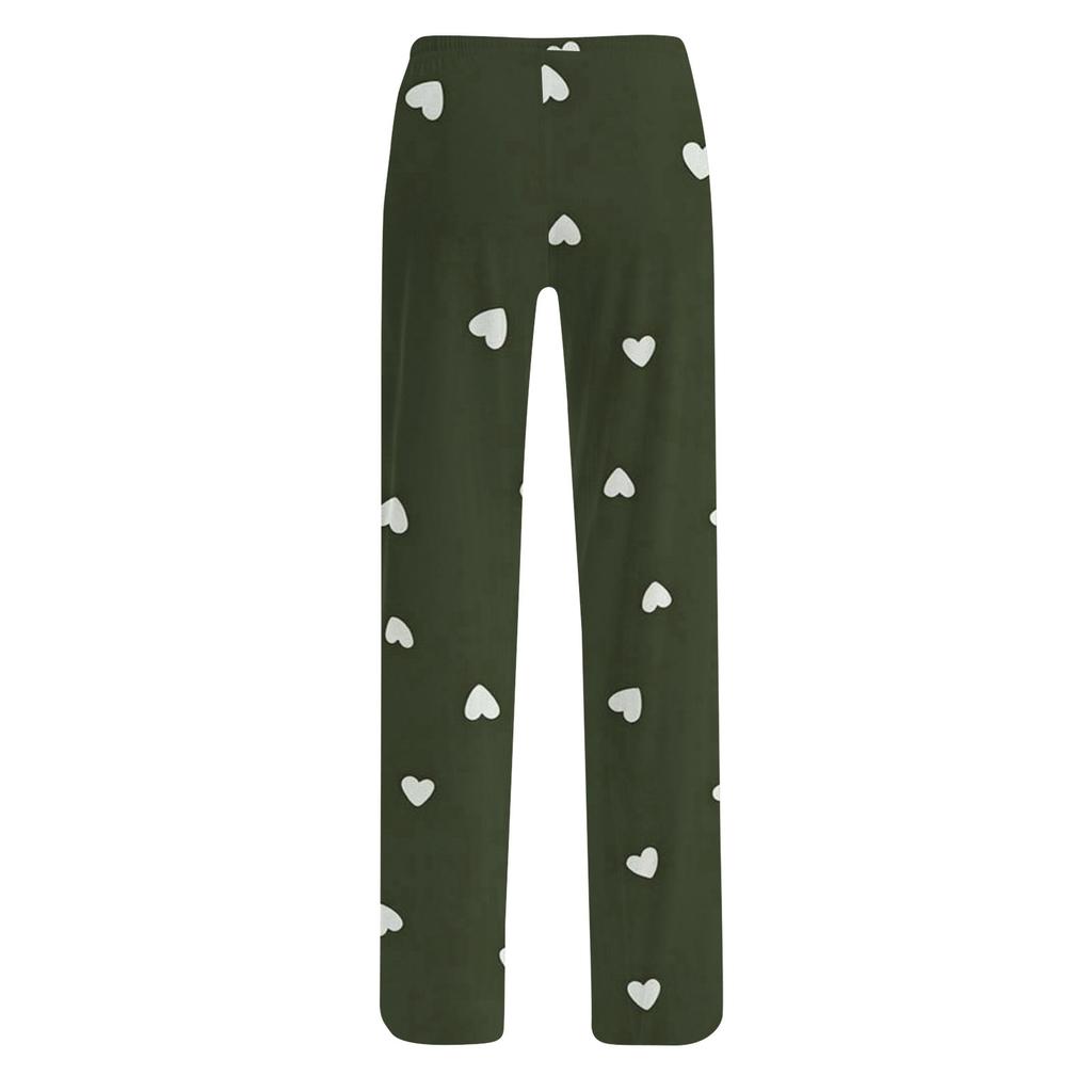 Dámské pyžamové kalhoty na spaní ležérní kalhoty se stahovací šňůrkou v pase pohodlné rovné kalhoty na jógu volné