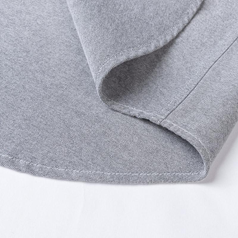 100% Cotton Oxford 3XL Men's Shirts Short Sleeve Regular Fit Formal Single Pocket Work Gray White Shirt