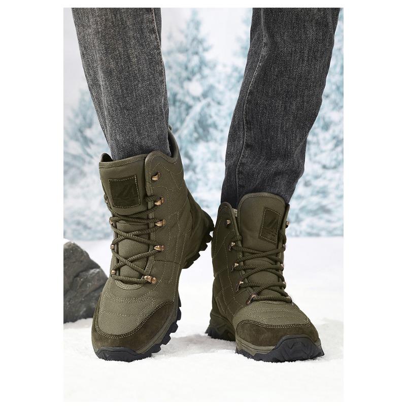 New hiking shoes men's anti-splashing snow boots sports outdoor shoes velvet men's hiking shoes men