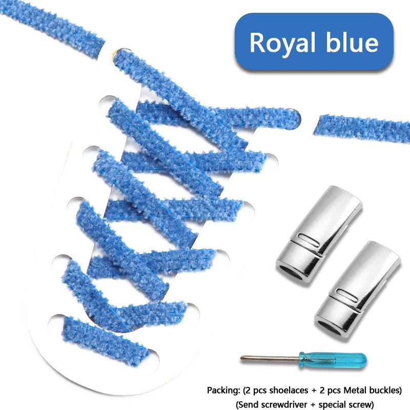 New Plush Elastic Laces Sneakers Magnetic Lock Shoelaces Without ties Kids Adult Flats No Tie Shoe laces for Shoes Accessories