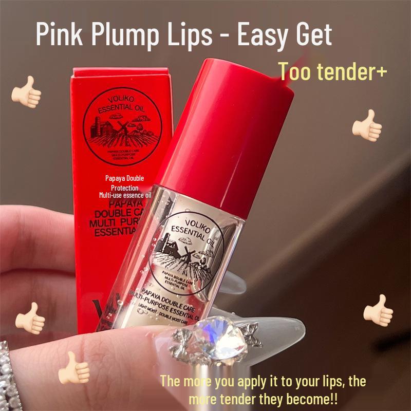 VOLIKO Papaya Lip Essence: Hydrating & Exfoliating Lip Oil for Men & Women - Australian Bestseller