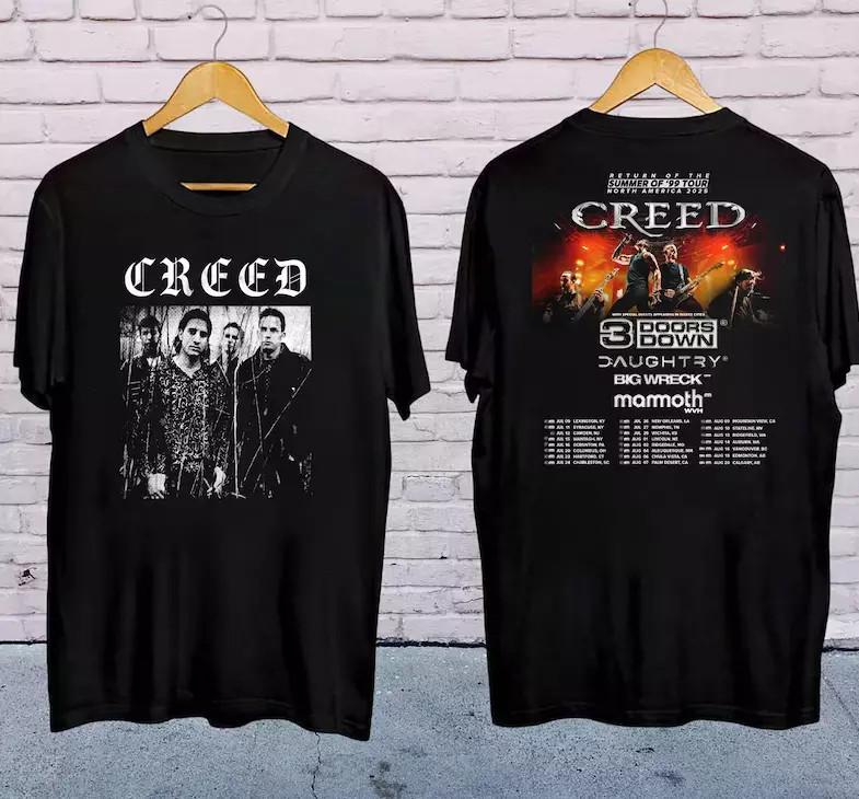 

Creed Band Summer of ’99 Tour 2025 Tour T-Shirt, Creed Band Fan Gift XL
