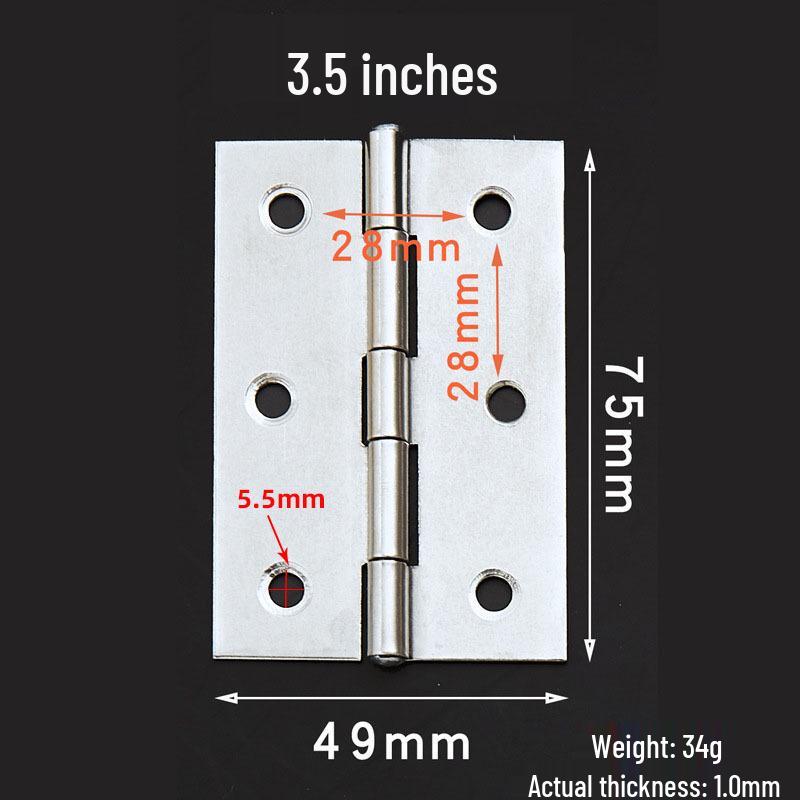 Stainless Steel Folding Casement Hinge for Doors, Windows, Wooden Boxes & Luggage (1-4 inches)