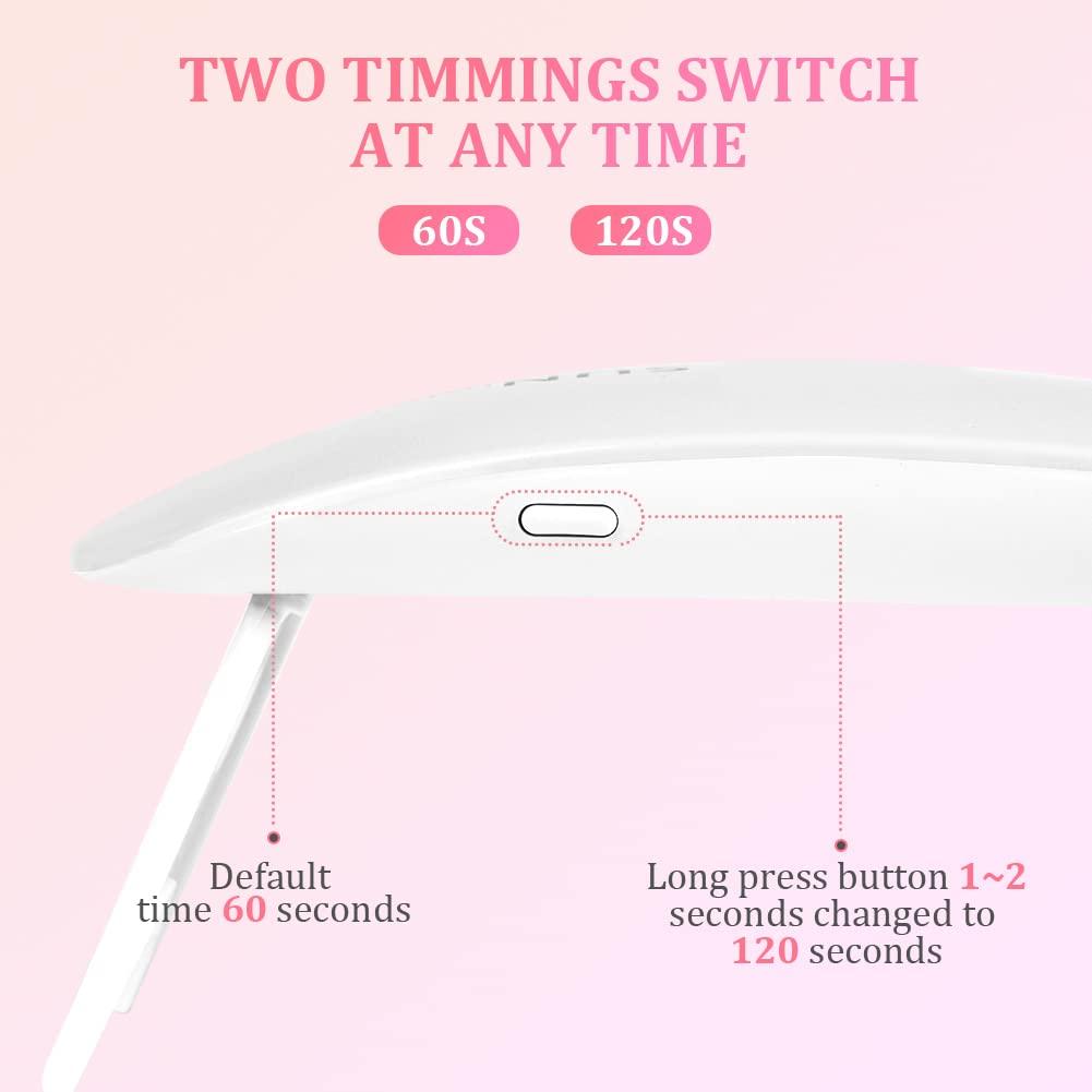 Lampă Manichiură 6 LED UV Lampă Profesională de Uscare Portabilă Mini Lampă Gel Unghii Uz Casnic Lampă Unghii Instrument Accesoriu Nail Art cu USB