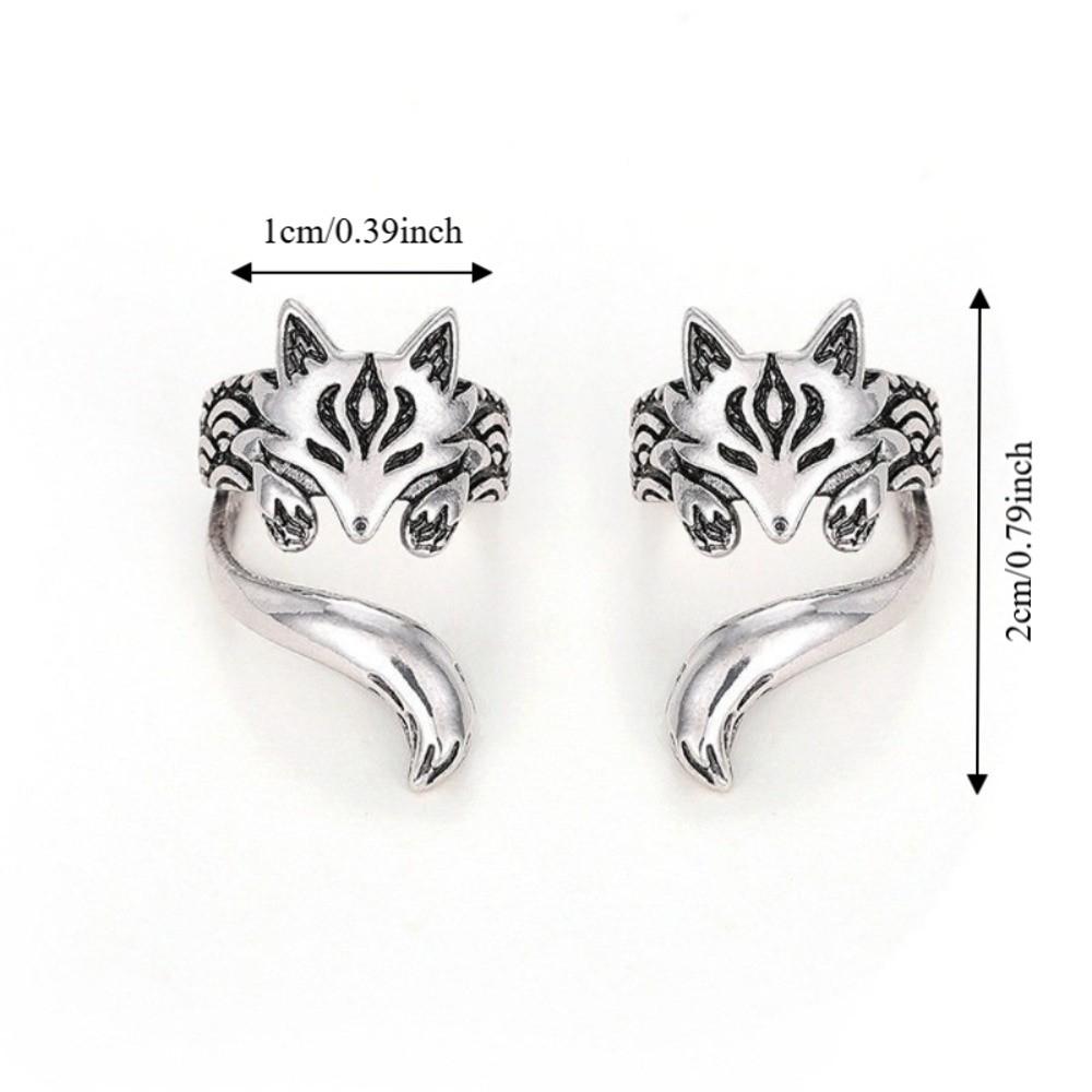 Zinc Zinc Alloy Cat Ear Clip Ear Hook Ear Cuff Creative Animal Earrings  Party