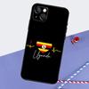 Uganda Flag Phone Case For iPhone 16 Pro Max 12 13 Mini 11 14 15 Pro Max XR 15 16 Plus 16e Back Cover