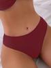 TS JYL-BK003 Solid Bikini Bottom, High Cut Triangle Swimwear For Vacation Beach And Spa