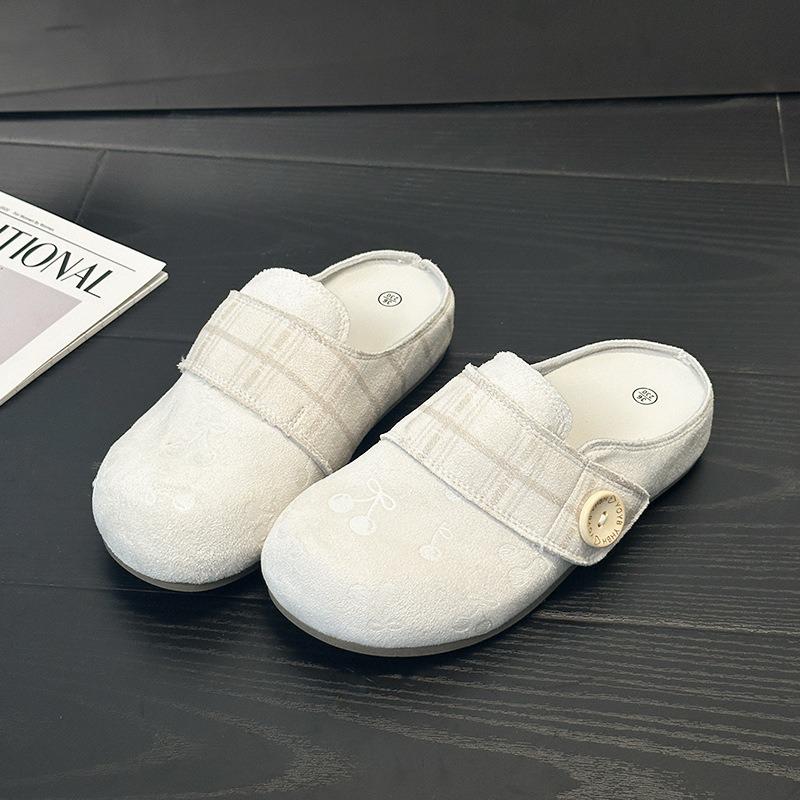 22 Casual women's summer and autumn thick-bottomed new versatile half-bag head Boken lazy slippers to wear outside