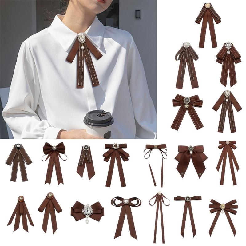 Stylový stužkový límec Motýlek Elegantní ozdoba košile pro módní dámské halenky