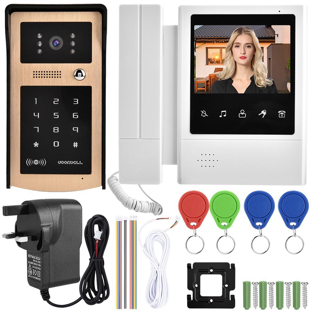 4,3 Zoll Farb-LCD Touch Videokamera Türklingel Gegensprechanlage Zutrittssystem
