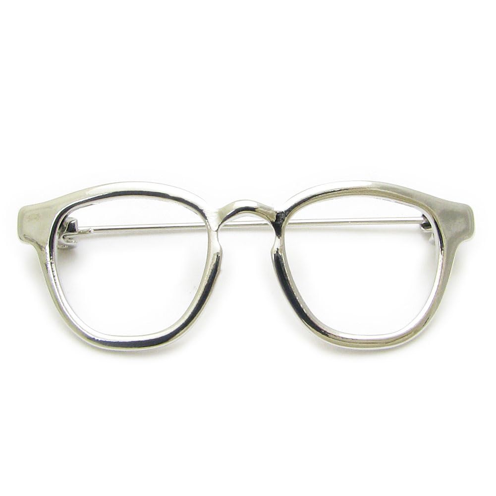 

и Очки Значок Веллингтон KS55018 Мужской Женский Брошь, Стиль, (Серебряный)