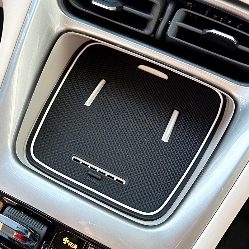 For Geely Xingyuan Center Console Wireless Charging Pad Silicone Water Cup Slot Pad Car Interior Decoration Supplies