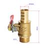 Ohamtes 4Pcs Ordinary Brass Ball Valve G 1/4" Male Thread x 10mm Pagoda Head