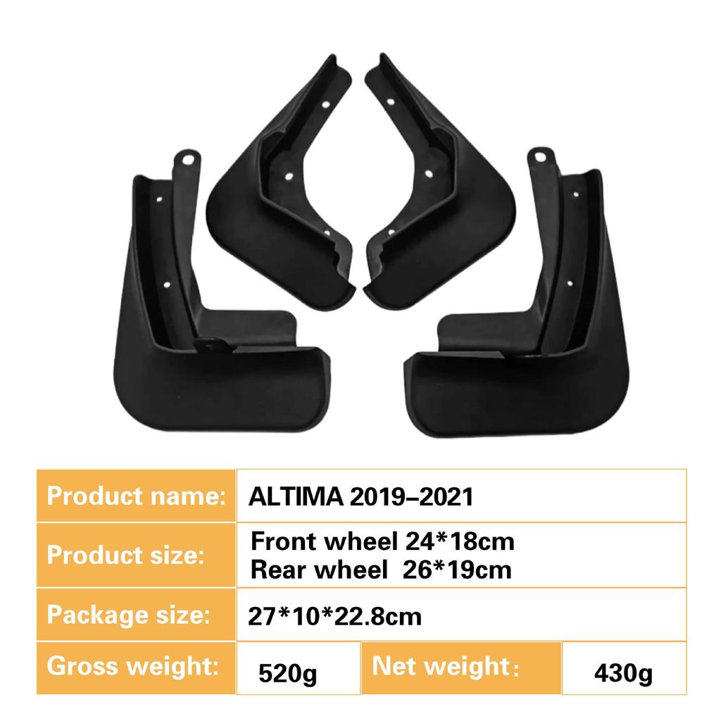 Nissan Altima 2019-2021 Mud Flaps for Foreign Trade