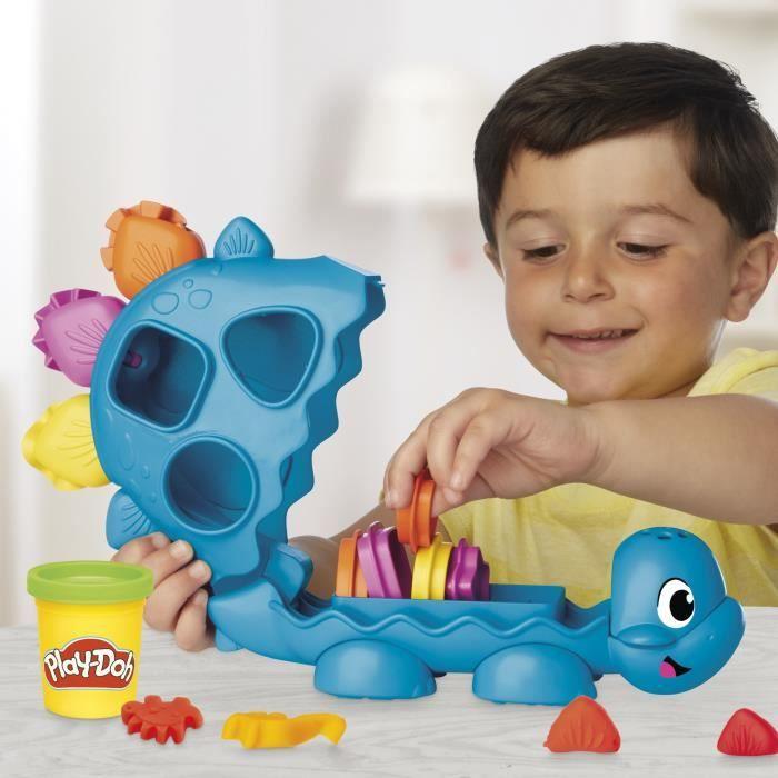 Play-Doh Starters Dino des formes et couleurs, loisirs créatifs de pâte à modeler pour enfants, dès 2 ans