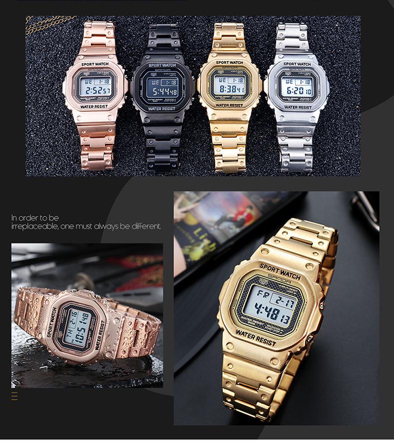Sanda Classic Waterproof Digital Sport Watch for Men and Women