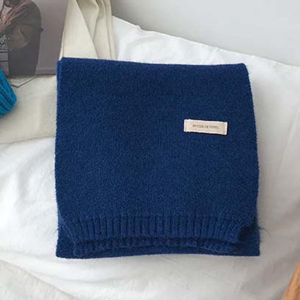 Solid Color Long Thickened Neckscarf Cold-proof Winter Warmer Scarf  Women