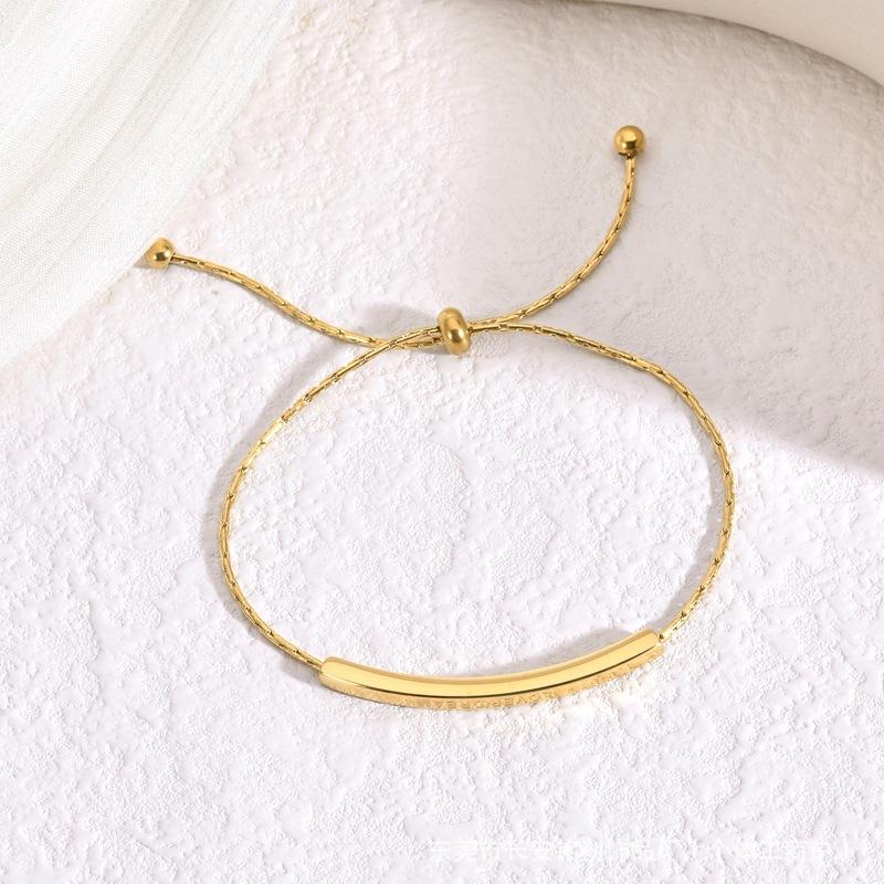 Stylish Simple and Versatile Titanium Steel Bracelet Niche Adjustable Jewelry