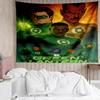Green Lantern Print Tapestry, Backdrop, Easy Setup, Ideal for Bedroom, Office & Living Room, with Aesthetic Wall Hanging Decor.