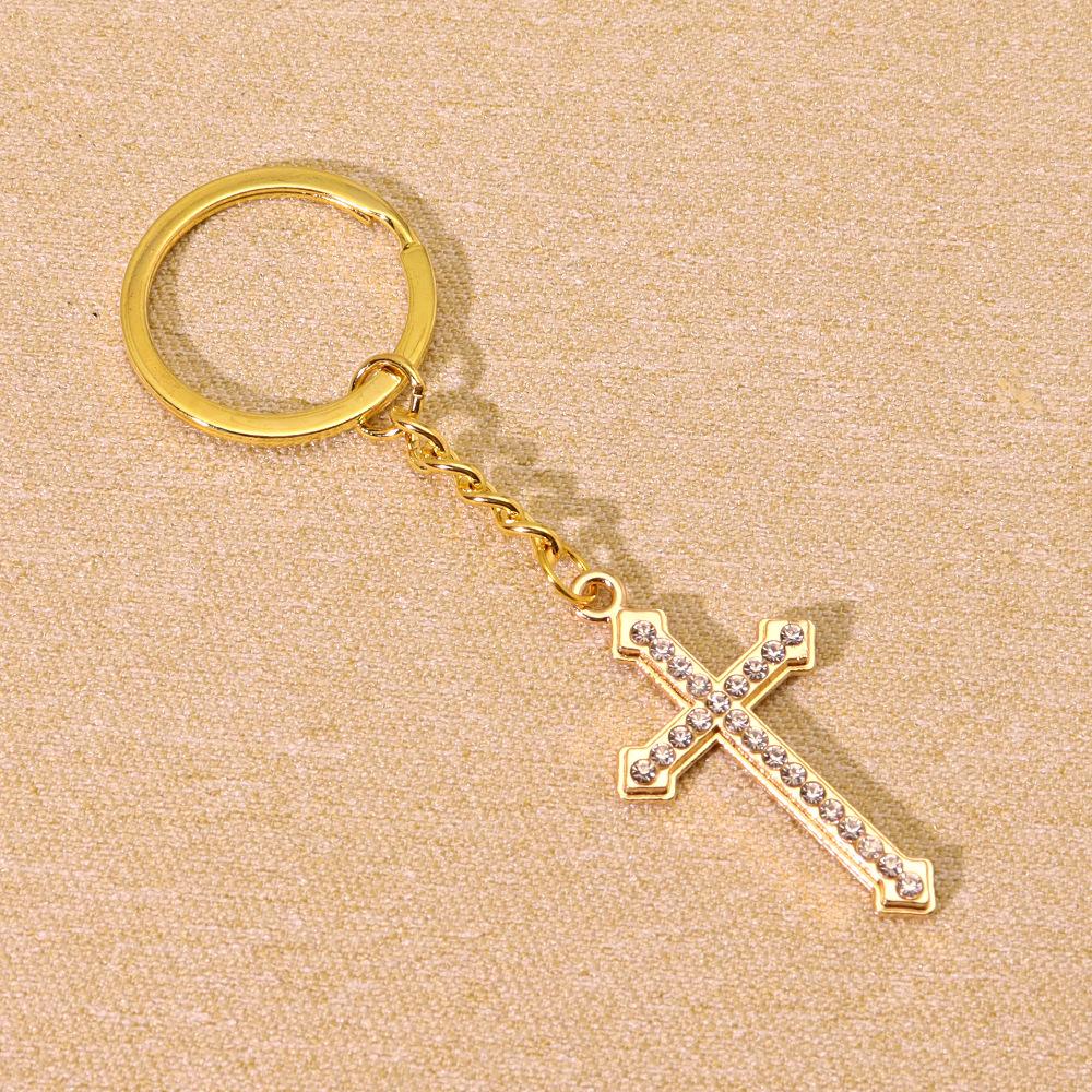 European and American Popular Jewelry, Rhinestone-inlaid Cross Necklace, Simple and Fashionable, Cross and Versatile Hanging