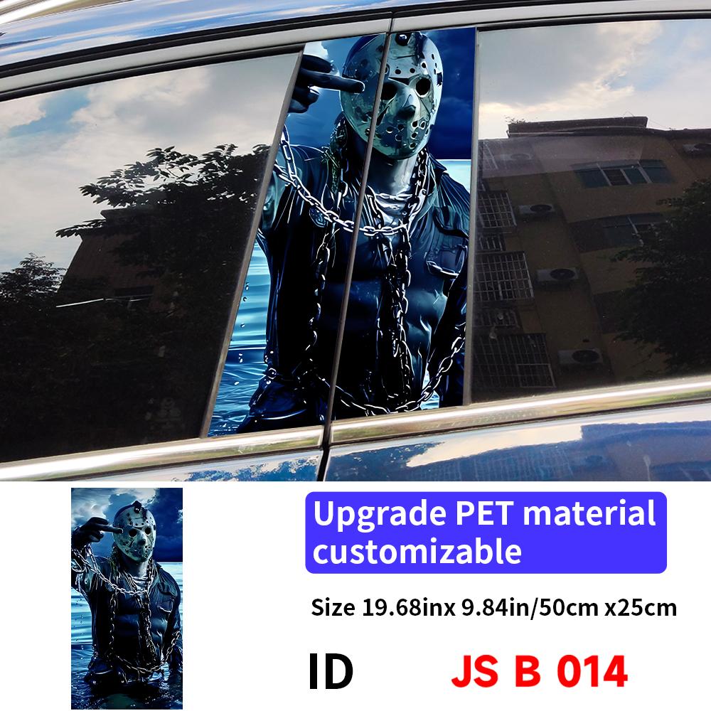 Mask Jason Car Stickers Car B-pillar Vinyl Decals Waterproof Auto Center Pillar Sticker Cover Scratches Vehicle Decor Accessorie