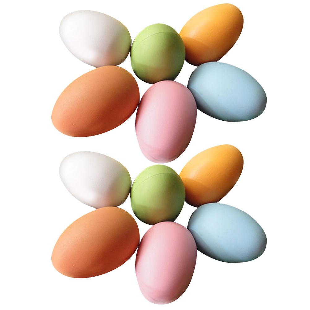 

12 шт. пасхальные яйца DIY принадлежности подвеска пластиковая курица украшение ручная роспись имитация 6.00X4.00X4.00CM