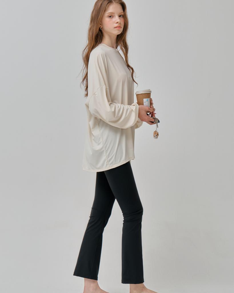 Bikini Bender Simple Line Semi-Bootcut Water Leggings - Black