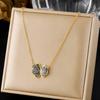316L Stainless Steel Butterfly Charm Necklace For Women Fashion New Neck Chain Engagement Jewelry Party Wedding Gift Bijoux