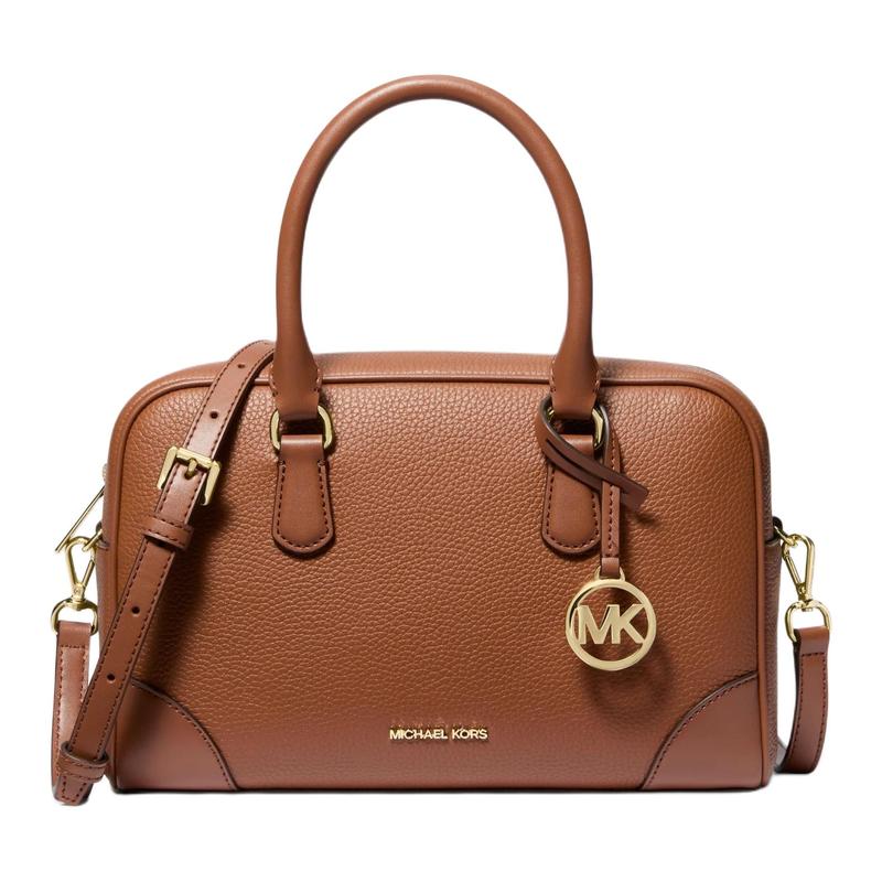 MICHAEL KORS Thompson Thompson hardware accessories cow leather and artificial leather shoulder crossbody handbag medium women s brown золотой