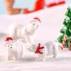 3BUC/Set Figurine în miniatură cu animale de Crăciun cu urs polar Grădină Micro Peisaj de zăpadă Accesorii DIY