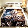 Family Friends Theme Custom Blanket Personalized Name & Text Customized Soft Warm Throw Blanket Home Decor