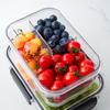 LEXIAOMAN 800ml 3-Compartment Glass Food Container