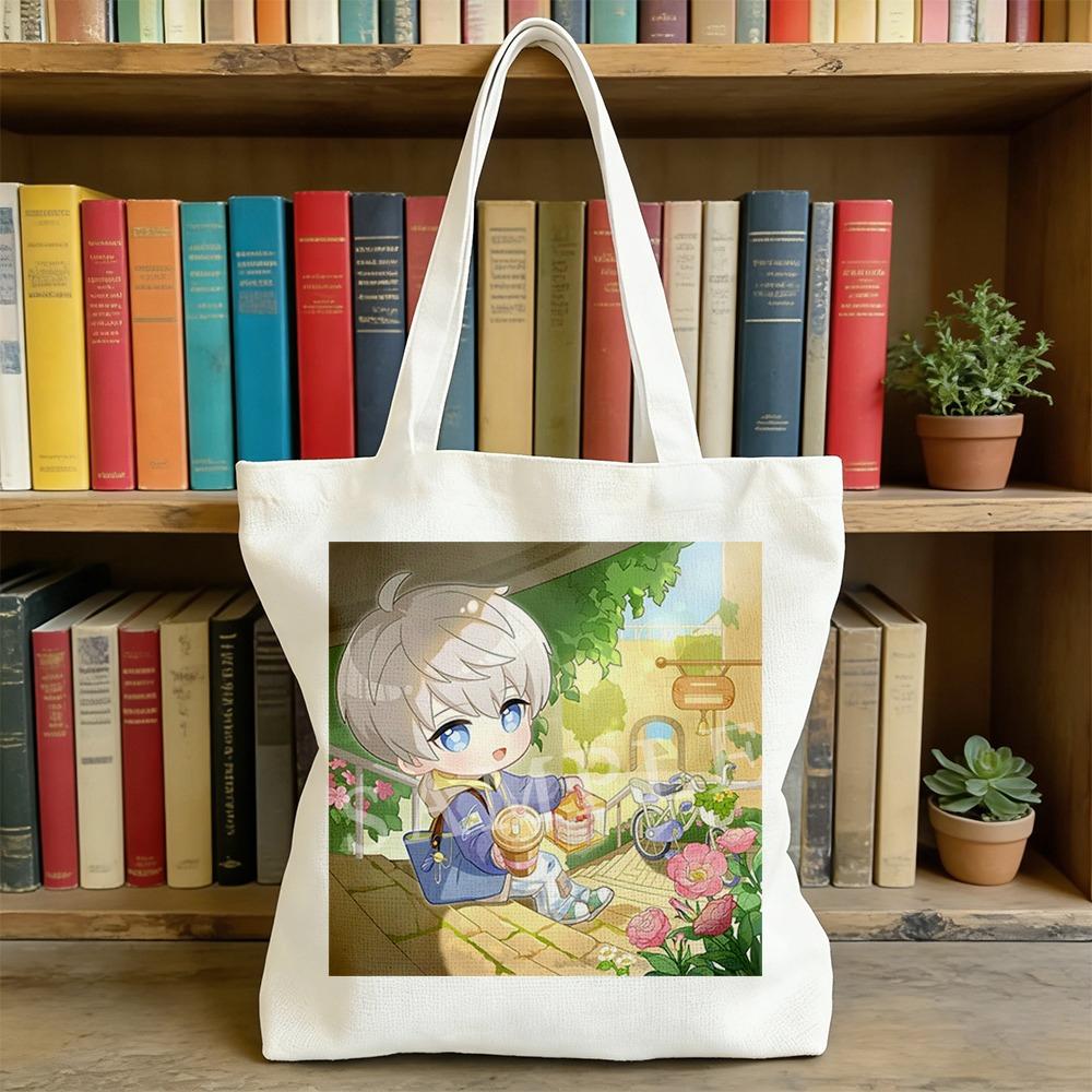 

Love and Deepspace Cartoon Character Canva Bag 35x40CM Sylus Rafayel Zayne Xavier Caleb Anime Storage Shoulder Book Bag Student