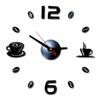 27inch Nordic Wall Clock Dining Restaurant Cafe Decorative Clocks Acrylic Mirror Wall Sticker Silent Quartz Watch Home Decor