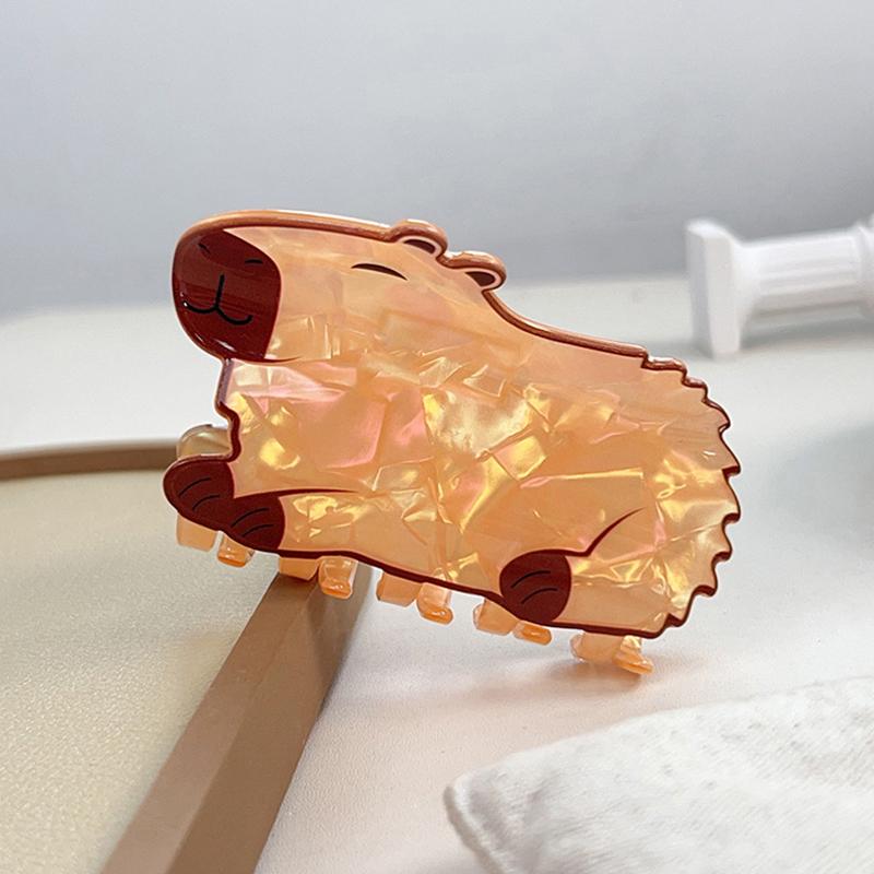 Animal Capybara Hair Claw 8Cm Acrylic Claw Clips Cute Cartoon Crab Hair Clips Hair Accessories For Women Girls