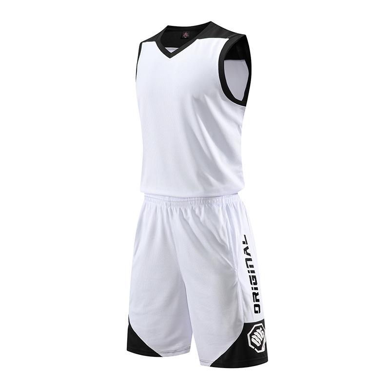 Men's Summer New Style Breathable Basketball Suit with Logo and Color Print