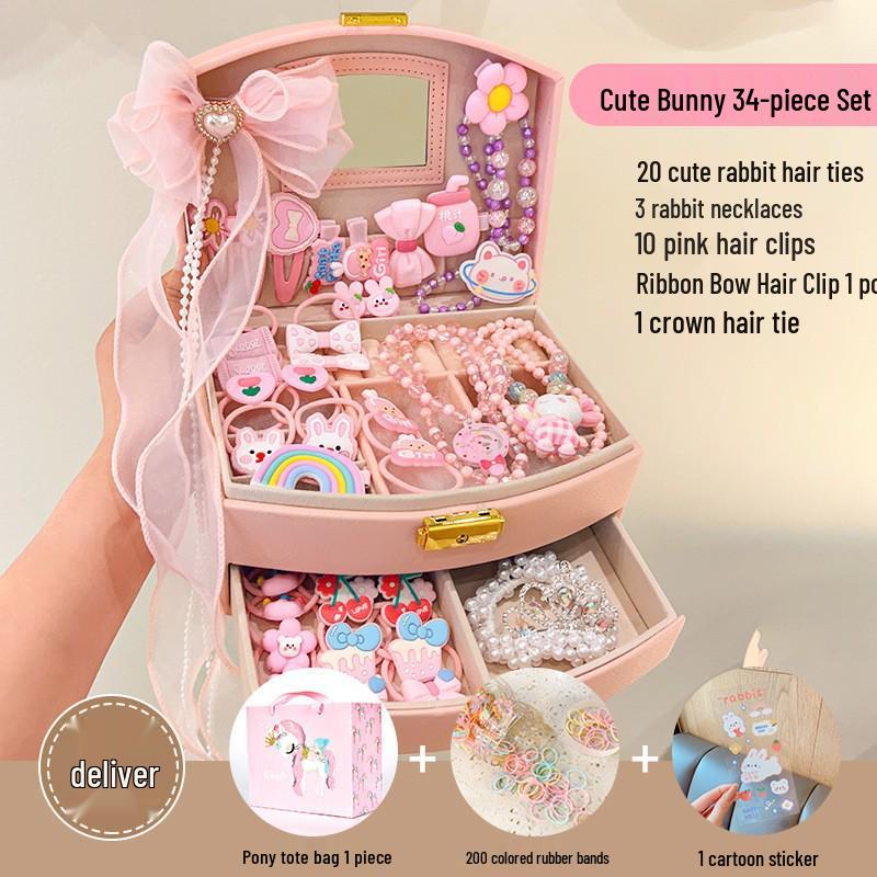 

1 июня Подарочная коробка с принцессными аксессуарами для волос: Детские заколки для волос, шпильки, резинки и головные уборы