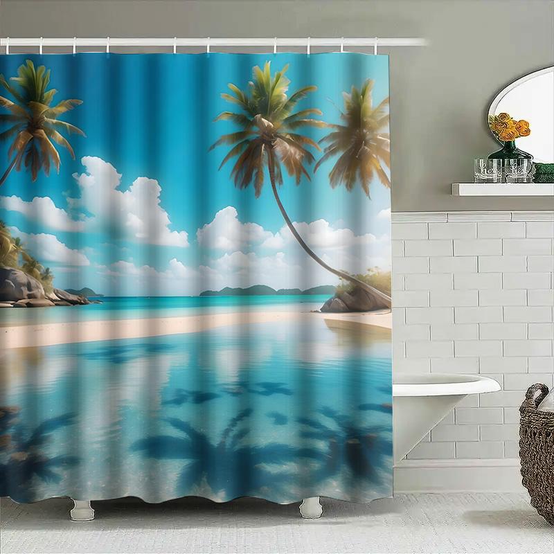 Cherry Blossom Printed Shower Curtain Vintage Asian Women Fashion Bath Decor Multicolored Waterproof Fabric Curtains For Home Ba