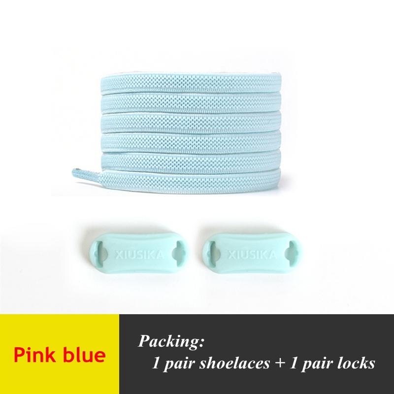 1Pair No Tie Shoelace Flats Elastic Shoe Laces Kids Adult Sneakers Shoelace Quick Lazy Laces 24 Color Buckle Strings Sports Shoe