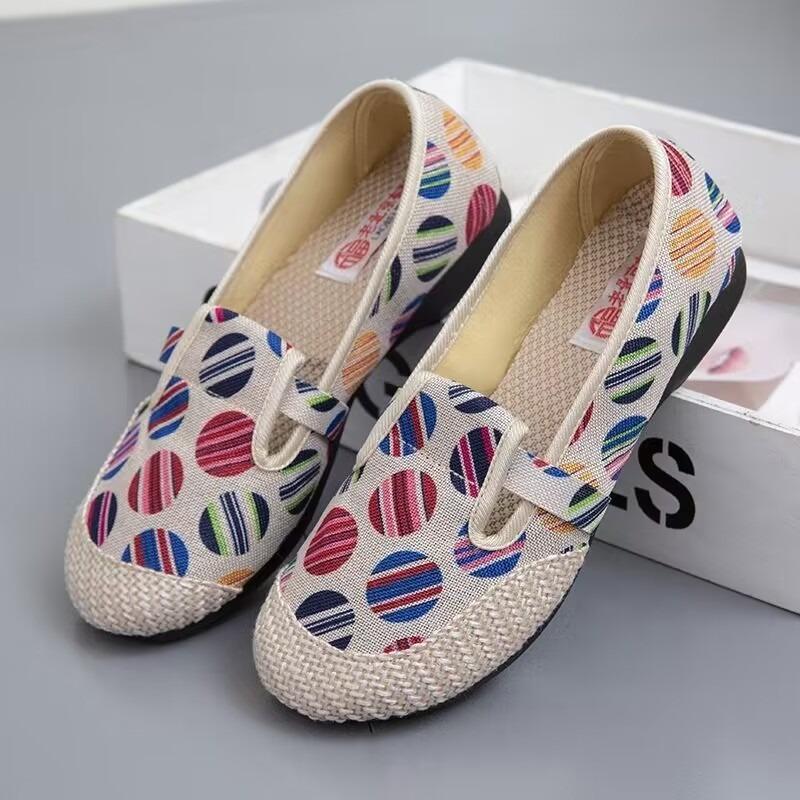 Support spring and summer new and old Beijing cloth shoes, women's canvas shoes, single shoes, versatile and comfortable, non-slip soft sole mothers