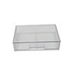 Stapelbare Aufbewahrungsboxen Klarer Acryl-Organizer Make-up-Displaybox für Badezimmer Schminktisch Schreibtisch 1 Breiter + 2