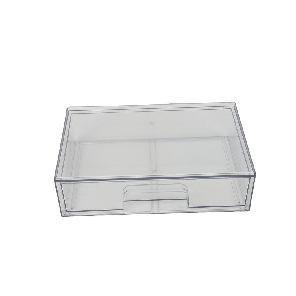 Stapelbare Aufbewahrungsboxen Klarer Acryl-Organizer Make-up-Displaybox für Badezimmer Schminktisch Schreibtisch 1 Breiter + 2