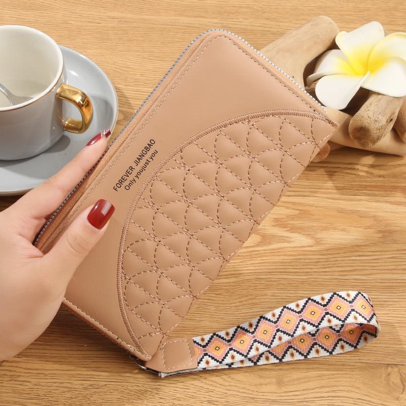 

Женский кошелек Женский длинный Женский клатч Сумка для мобильного телефона Кошелек на одной молнии Вместительная сумка для карт хаки