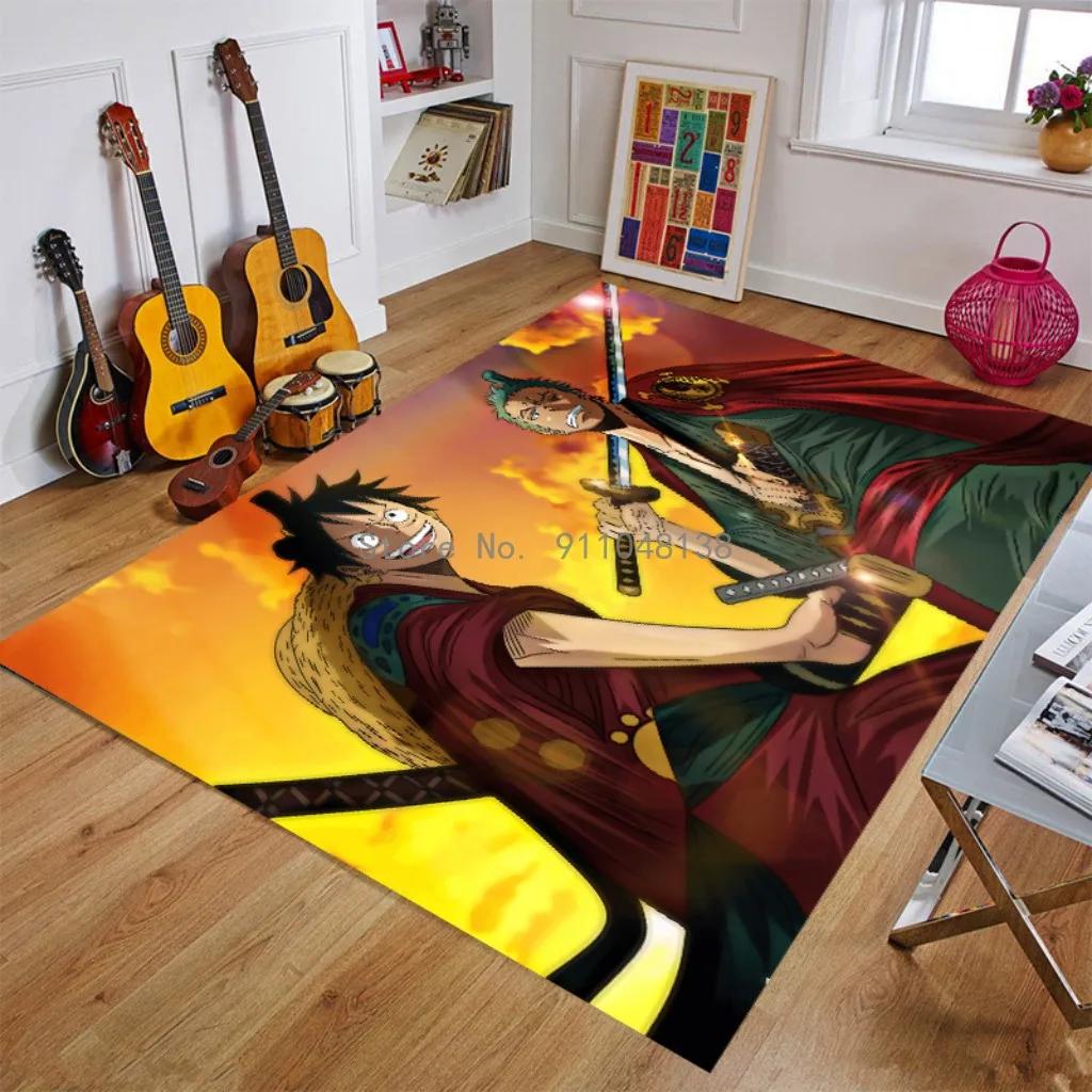 2026 Anime One Piece Japan Cartoon Teppich Teppich Für Wohnzimmer Schlafzimmer Sofa Fußmatte Dekoration Kinder Spielen Rutschfester Boden
