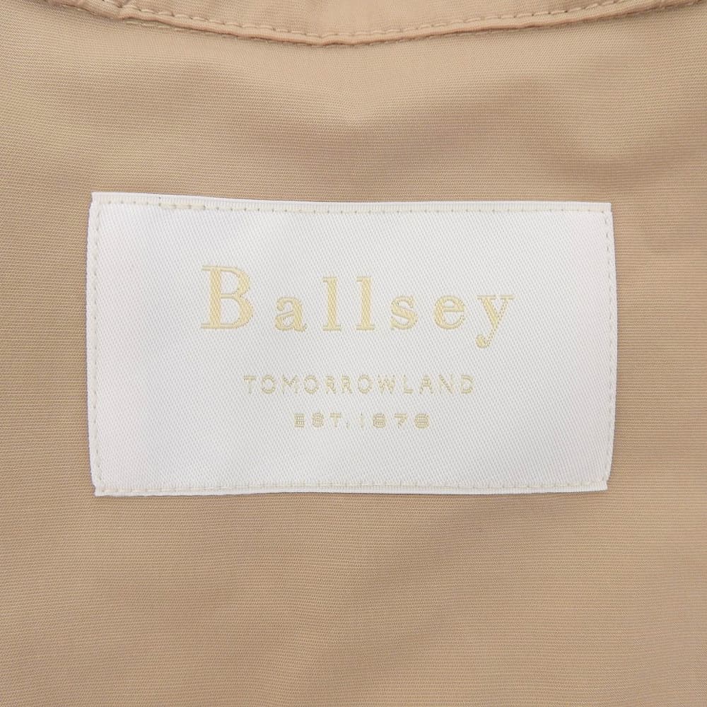 BALLSEY Excellent condition light taffeta hooded short coat, women's, beige, size 36, made in 1924 coat 36 beigeUsed