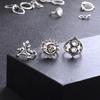 14ks/sada Boho Stack Flower Moon Sun Knuckle Ring Midi Finger Ring