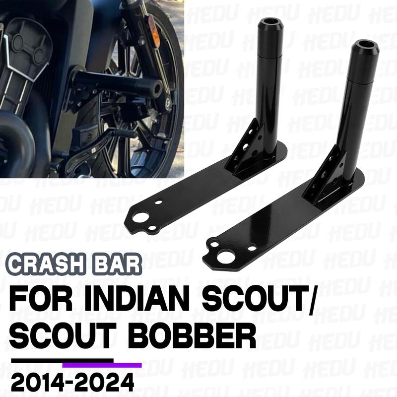 Motorcycle Front Crash Bars Highway Engine Guard Falling Protectors For Indian Scout 2014-2024 Scout Bobber Gloss Black Bumper