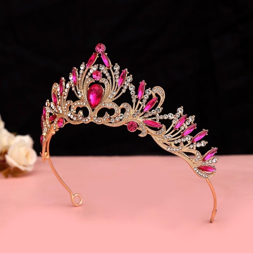 Elegant Queen Tiara Crown Vintage Princess Rhinestone Tiara Trendy Baroque Crown  Women