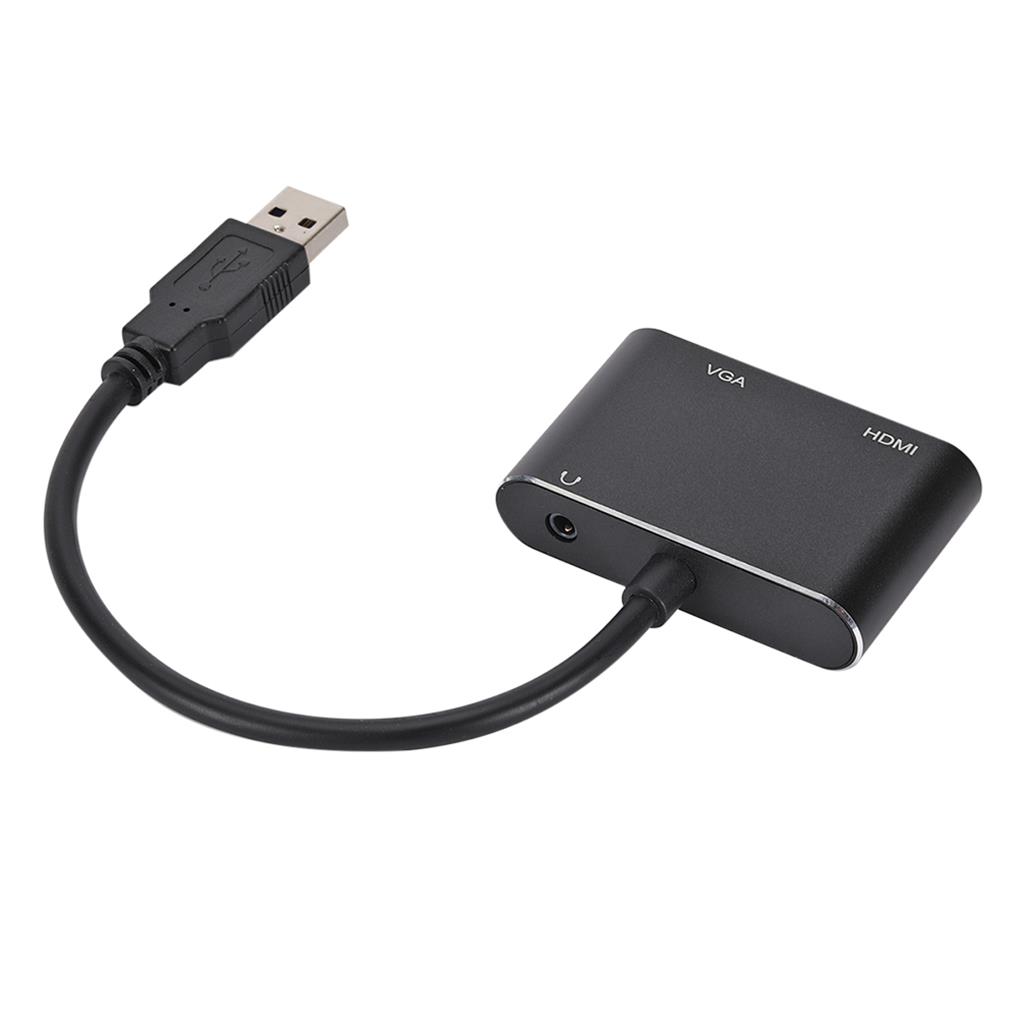 Video Adapter High-Speed 2-in-1 Definition Cord Converter Cable Dual-Output Multi-Display Adapters Parts Projection Laptop