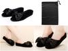 Portable Heeled Slippers with Storage Bag for Entrance and Class 4cm Heel to [MOON ROOM] Graduations, Ceremonies, Visits, (M (up approx. 23.5cm),